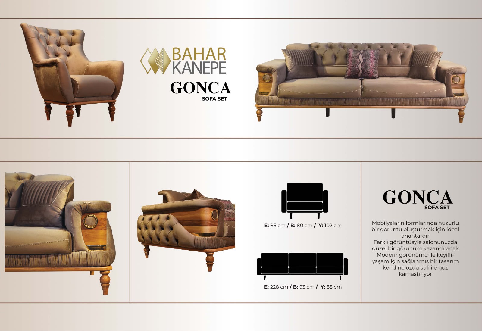 Gonca Sofa Set